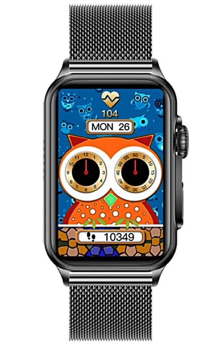 smartwatch damski rubicon rncf06 black smarub215