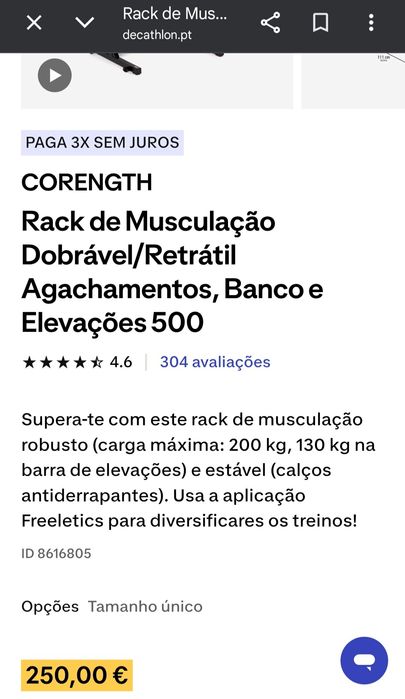 Rack fold 500  decathlon