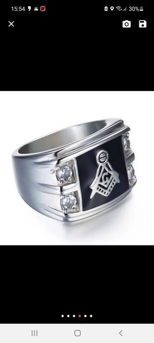 Sygnet męski iluminaci wolnomularstwo