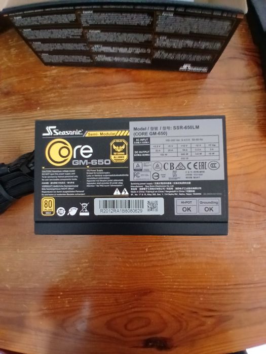 Fonte Alimentação Seasonic CORE GM-650 650W 80 Plus Gold GARANTIA