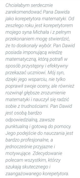 Korepetycje MATEMATYKA