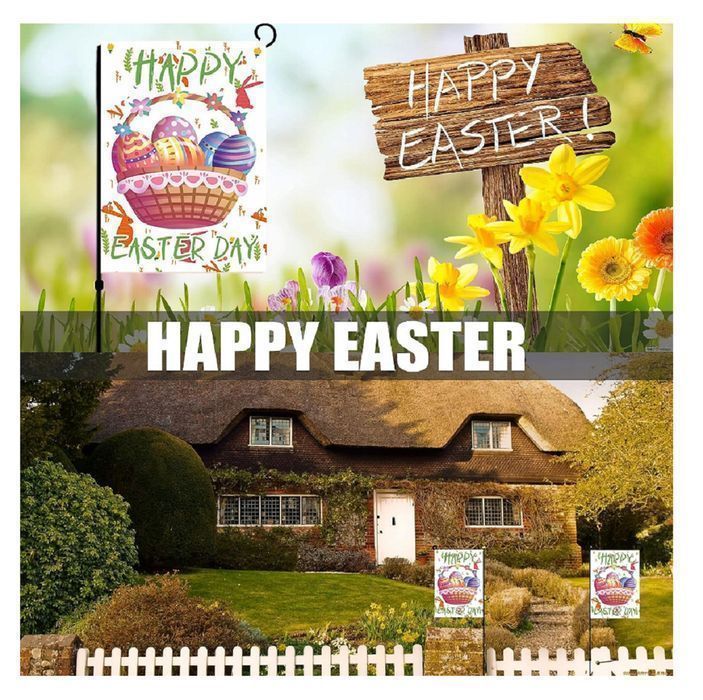 Flaga Dekoracja Wielkanocna Do Ogrodu Koszyczek