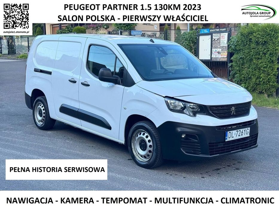 Peugeot Partner  * 1.5 130KM * Salon Polska * Pierwszy właściciel * L2 Długi * Max *
