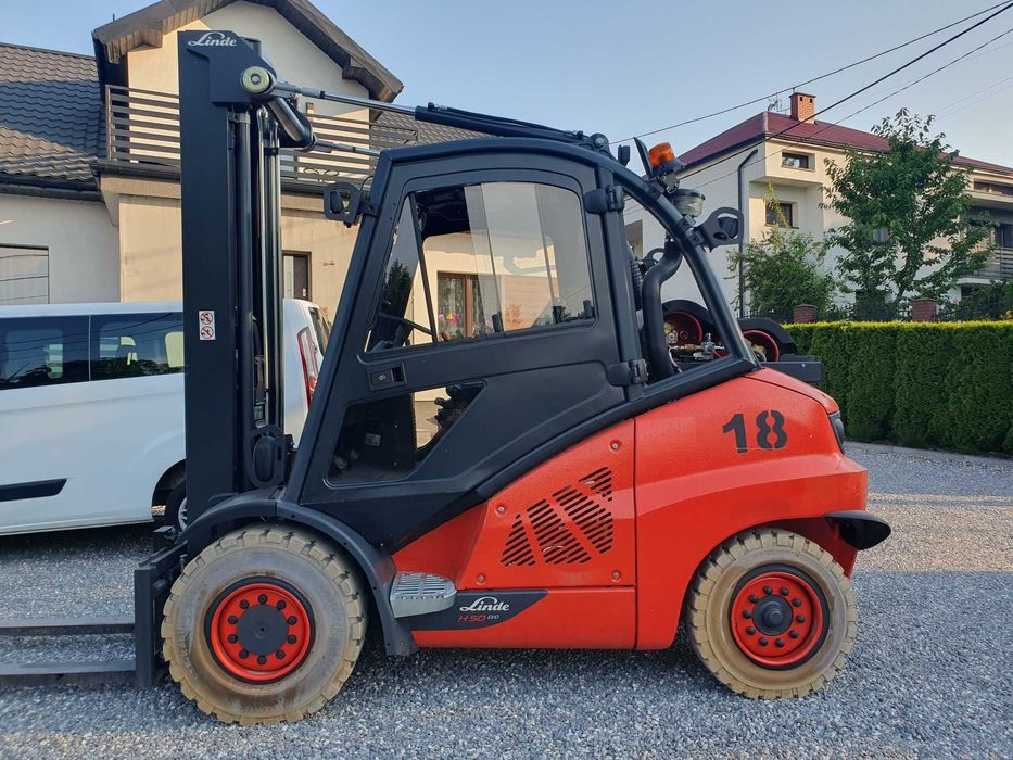 Wózek widłowy LINDE H50T/600 2021r Triplex 4 sekcje Kabina H45T H60T