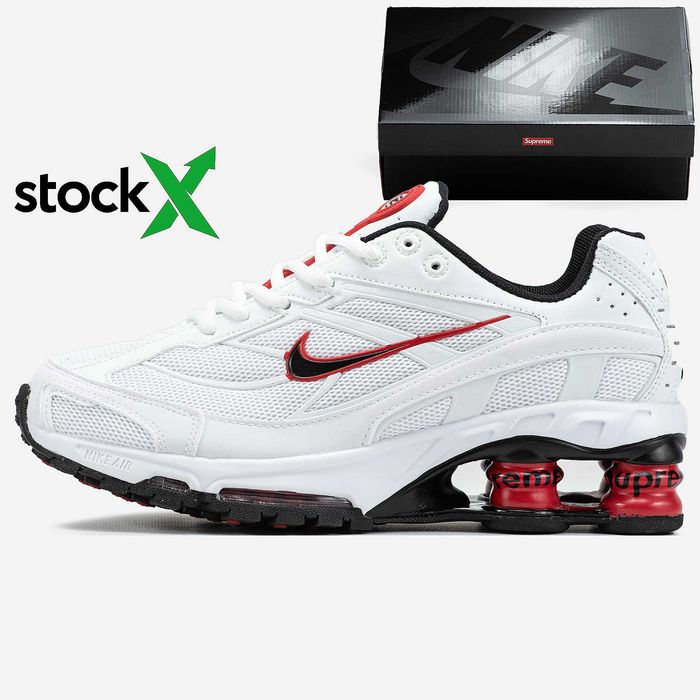Мужские кроссовки Nike Shox Ride 2 SP x Supreme White&Red. 40-45