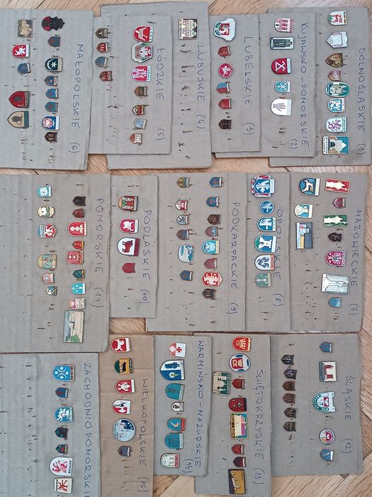 HERBY MIAST, przypinki, wpinki, odznaki, herby na szpilce