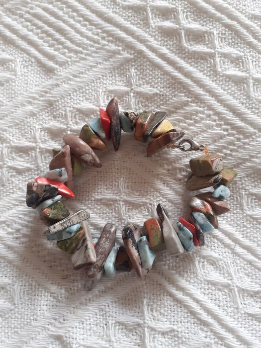 Brazoletka z kamieni naturalnych minerałów boho goblincore