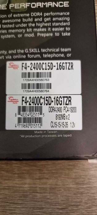 оперативна пам'ять G.Skill Trident Z 8/2 16GB DDR4