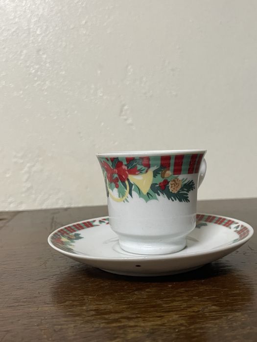 Conjunto de chavenas de café de natal