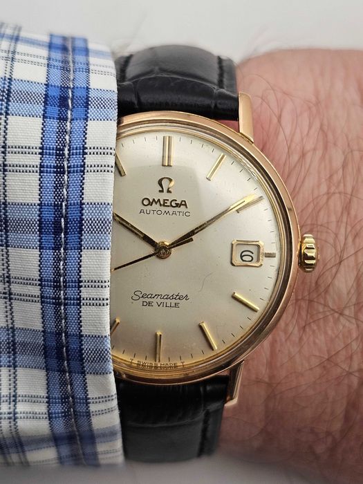 Złota Omega Seamaster de Ville lite złoto 18K oryginalny stan