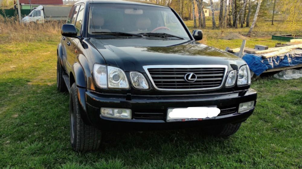 Лексус ЛХ 470 (1998-2007) Головная оптика хромовая LX 470 Фара допы