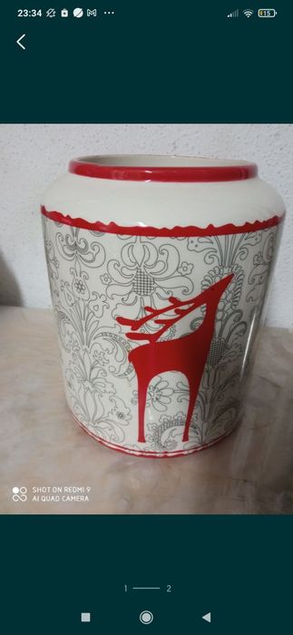 Pote de decoração de Renas