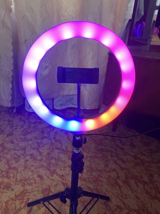 Кольцевая лампа Ring Light для фото и видео со штативом