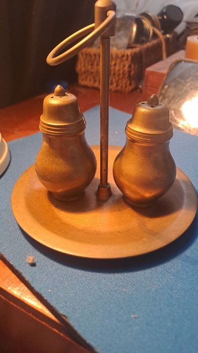 Conjunto saleiro pimenteiro cobre