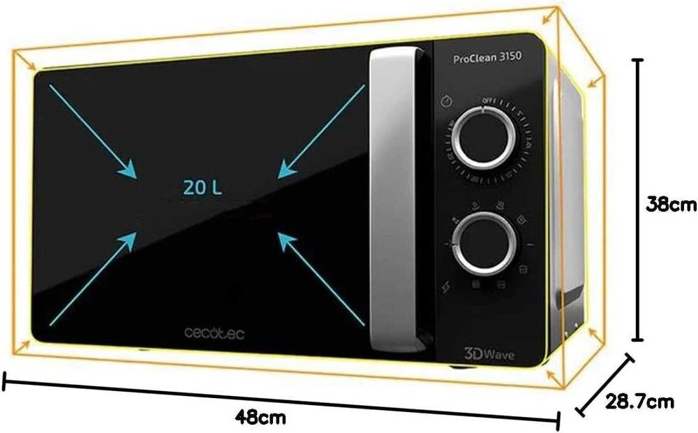 Cecotec ProClean 3150 kuchenka mikrofalowa 20 litrów, 700 W