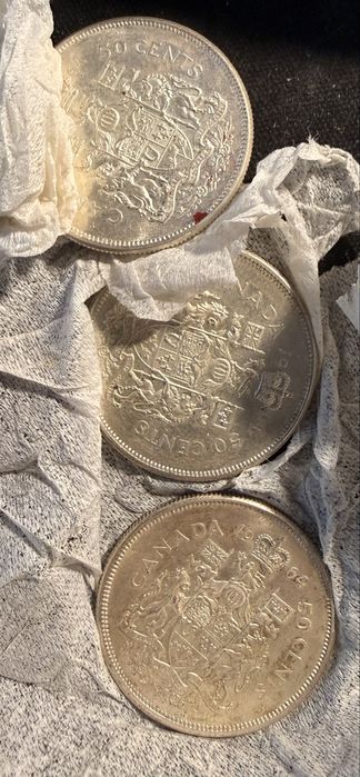 3 moedas canadianas Prata
