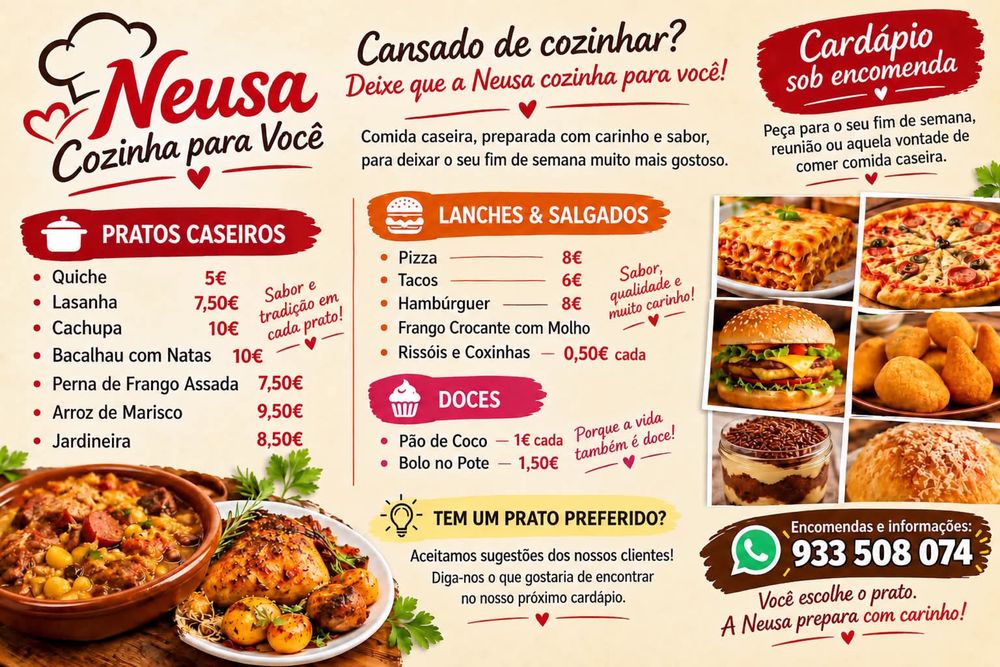 Vendas de comida caseira