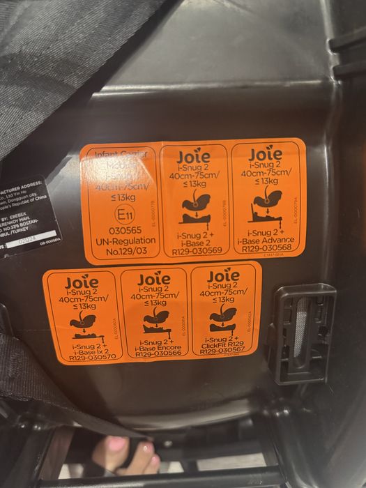 Fotelik nosidełko joie i-snug 2 z baza advance