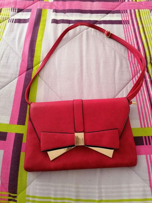 Bolsa rosa fuchsia laço