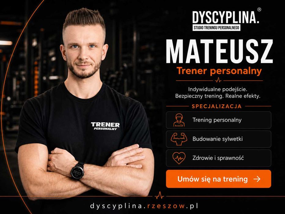 Mateusz Cynar - Trener personalny Rzeszów - opieka trenerska