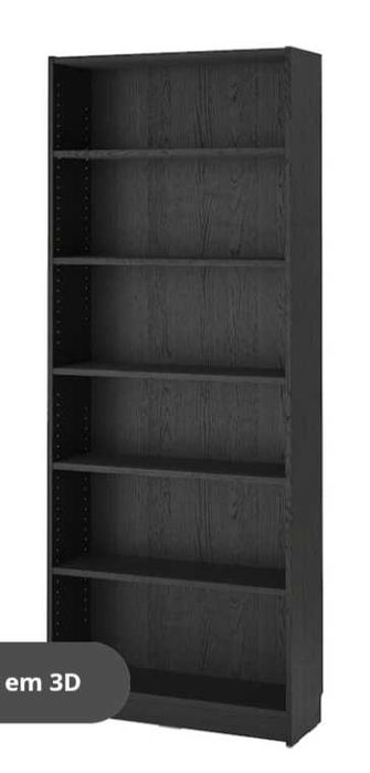 Estante Billy preto castanho