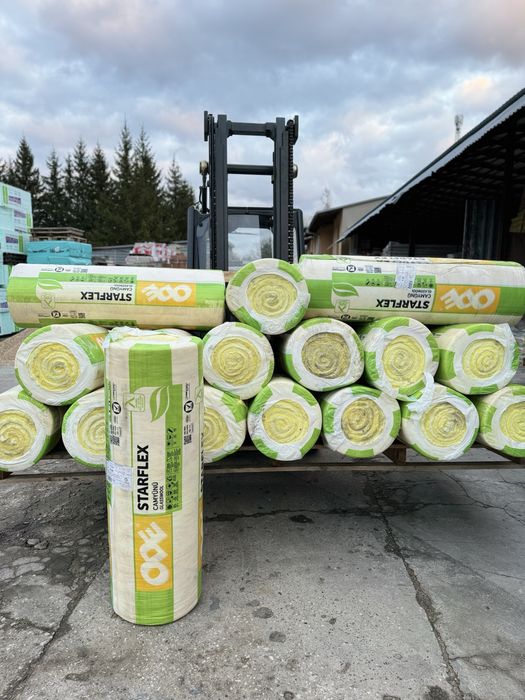 Wełna szklana żółta Starflex grubość 15 cm lambda 0,032 ODE premium