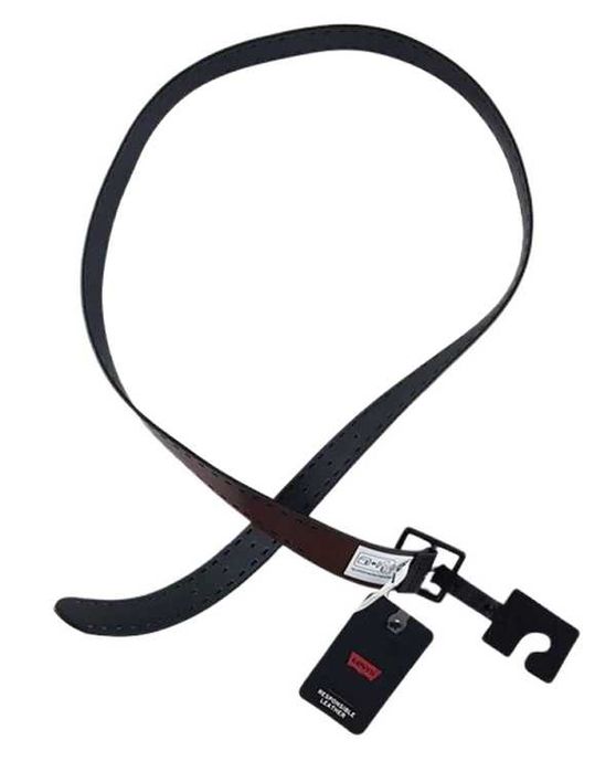 Męski pasek Levi's Black / Brown dwustronny czarny/brązowy- roz.110 cm