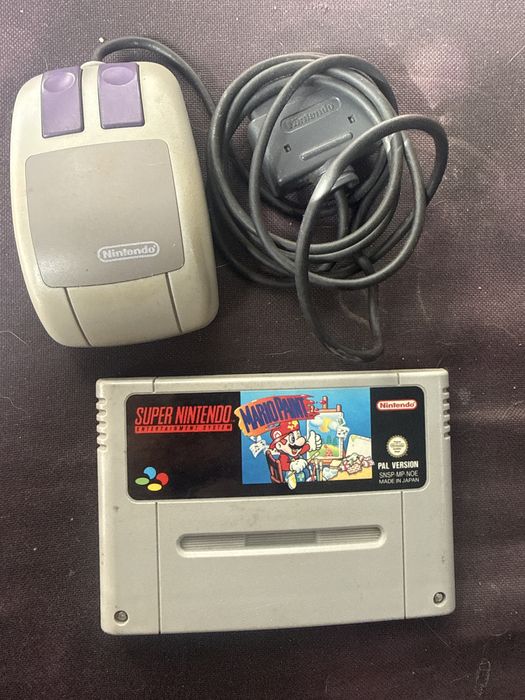 Super nintendo orginalna myszka + gra mario paint