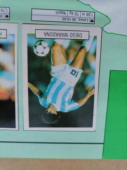 Caderneta Cromos ITÁLIA 90 EuroFLASH Edições Manil c/Cromo de Maradona