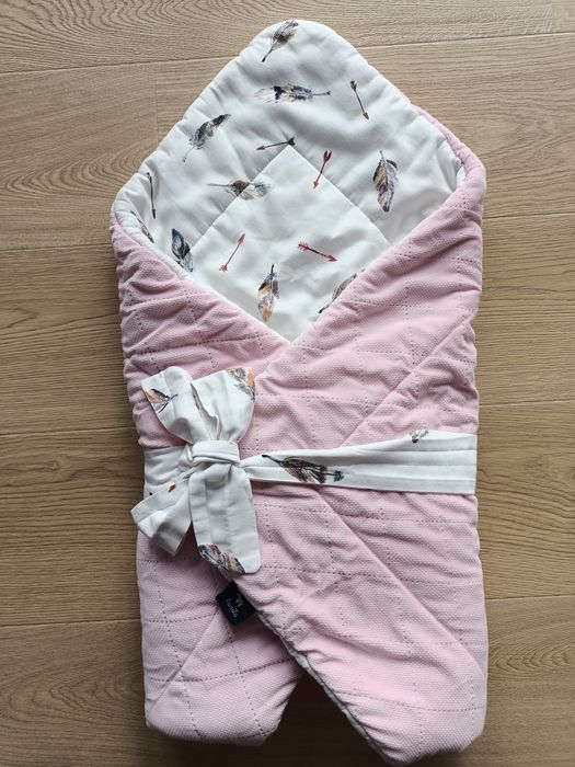 Rożek Lanila Velvet Pink Pure różowy 75x75 ciepły zimowy