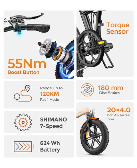 Engwe EP-2 Boost Bicicleta Elétrica Dobrável