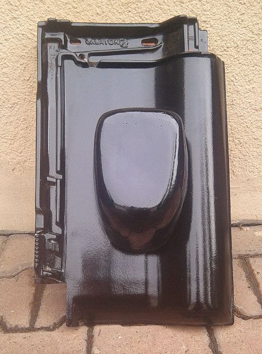 Kominek wentylacyjny Creaton Titania czarna glazura CERAMICZNY