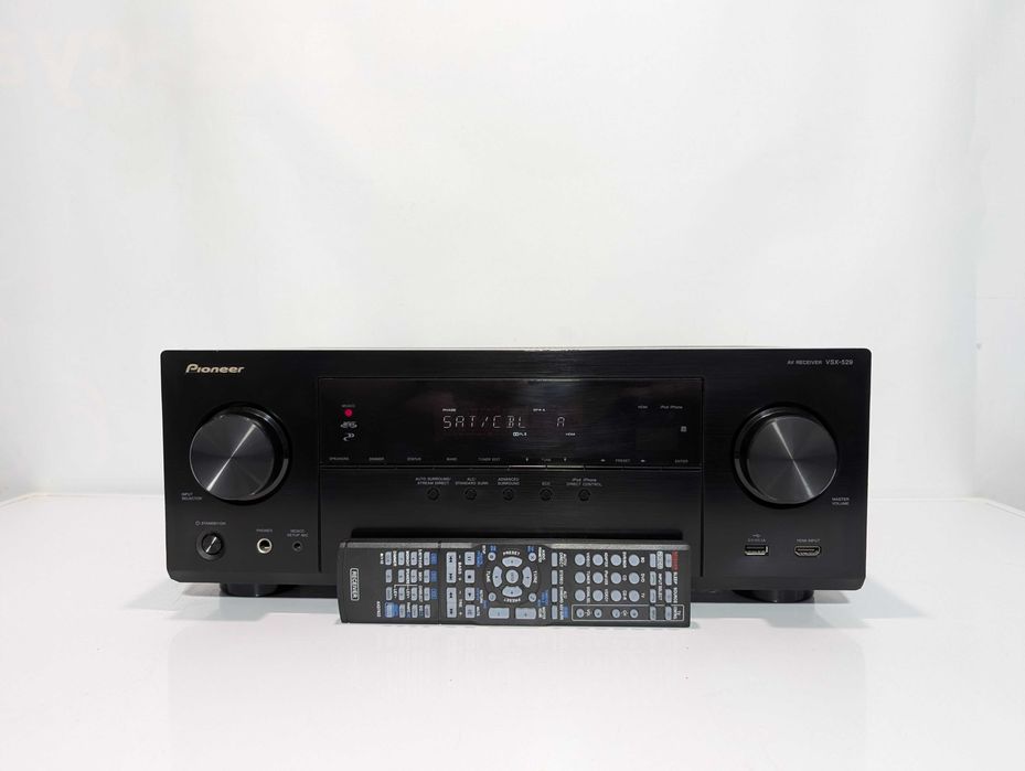 5.2 Ресивер Pioneer VSX-529, має 130 Вт/канал/ HDMI/ 4K/ USB/ ARC/ MHL/ AirPlay/ Spotify/ vTuner/ ЦАП/Hi-Res/ FLAC