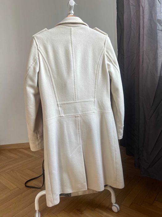 Biały płaszcz premium Filippa K wełna S / 36 elegancki