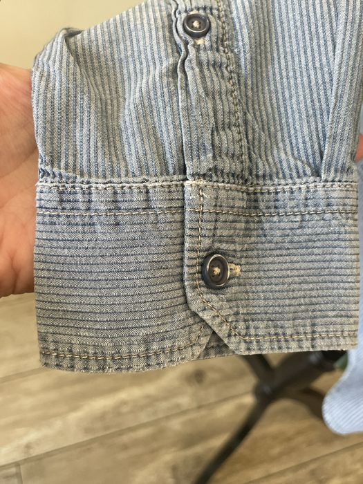 Camisa masculina Salsa azul às riscas – slim fit