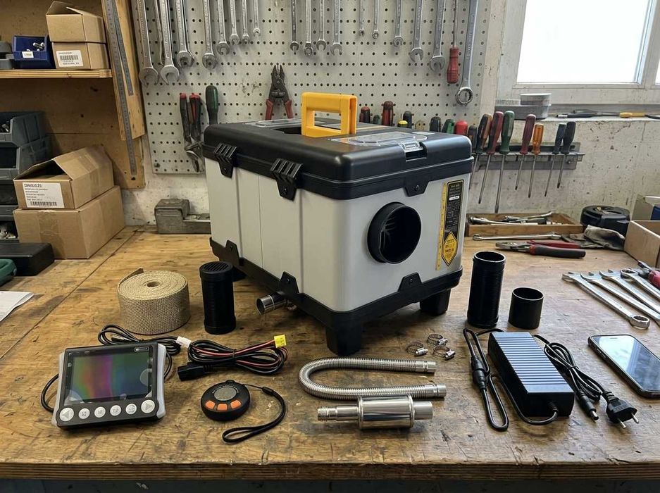 Fabrycznie NOWA Nagrzewnica Olejowa Ogrzewanie Postojowe WEBASTO 8kw 12v 24v 230v Diesel Z Bluetooth I Czujnikiem Elektronarzędzia