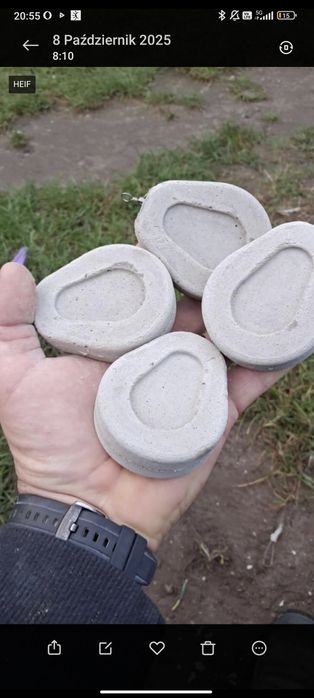 Forma do odlewania ciężarków betonowych różne wzory możliwość personalizacji
