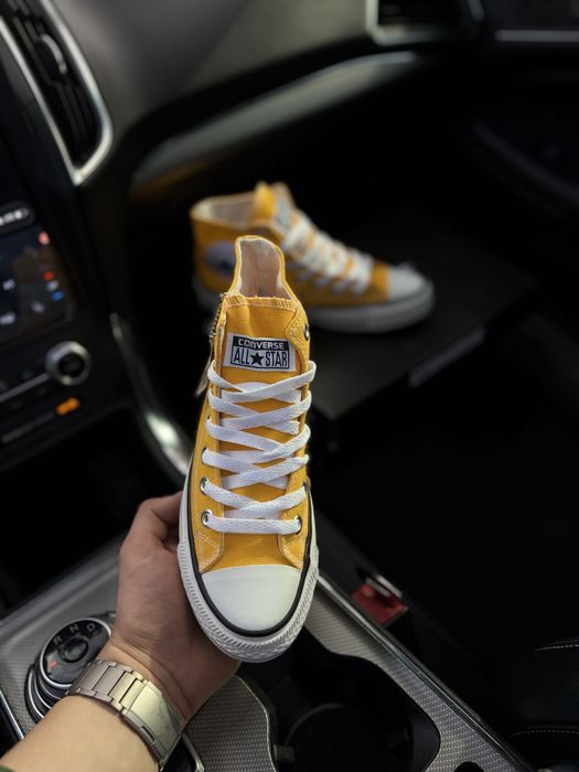 Жовті конверси жіночі високі converse all star chuk