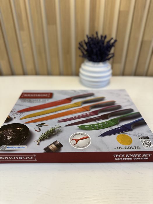 Набір різнокольорових ножів Royalty Line, 7 шт