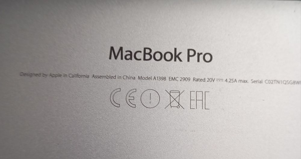 MacBook pro A1398 ano2015 peças