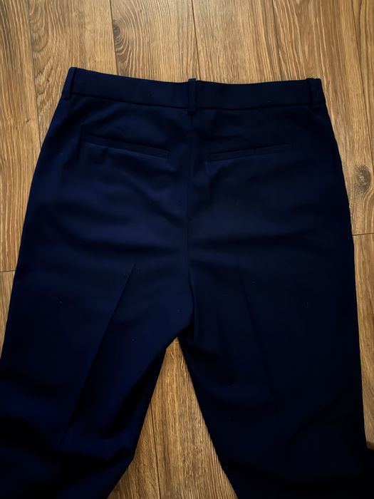 Elegancke granatowe spodnie garniturowe H&M 170