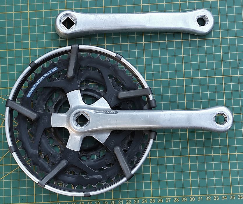 Mechanizm korbowy shimano alivio FC-M010 retro 170 mm