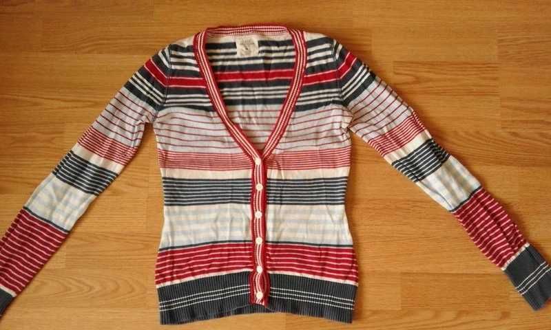 sweter w paski na guziki H&M 36