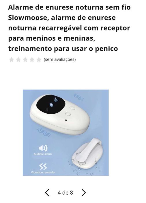 Alarme Enurese Noturna para Crianças e Idosos