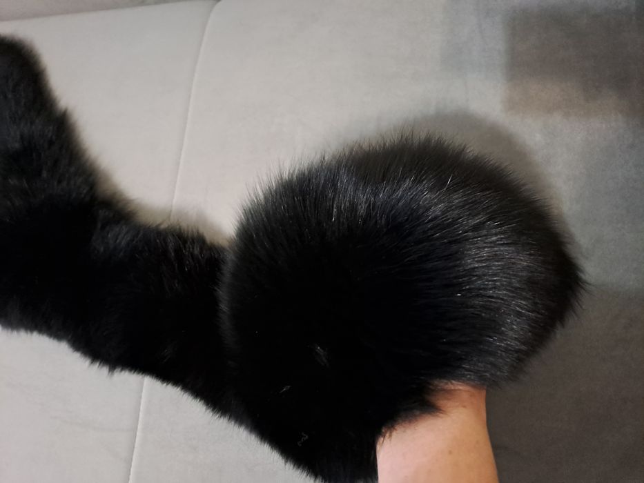 Меховой воротник  песец натуральный мех  опушка хутро натуральне