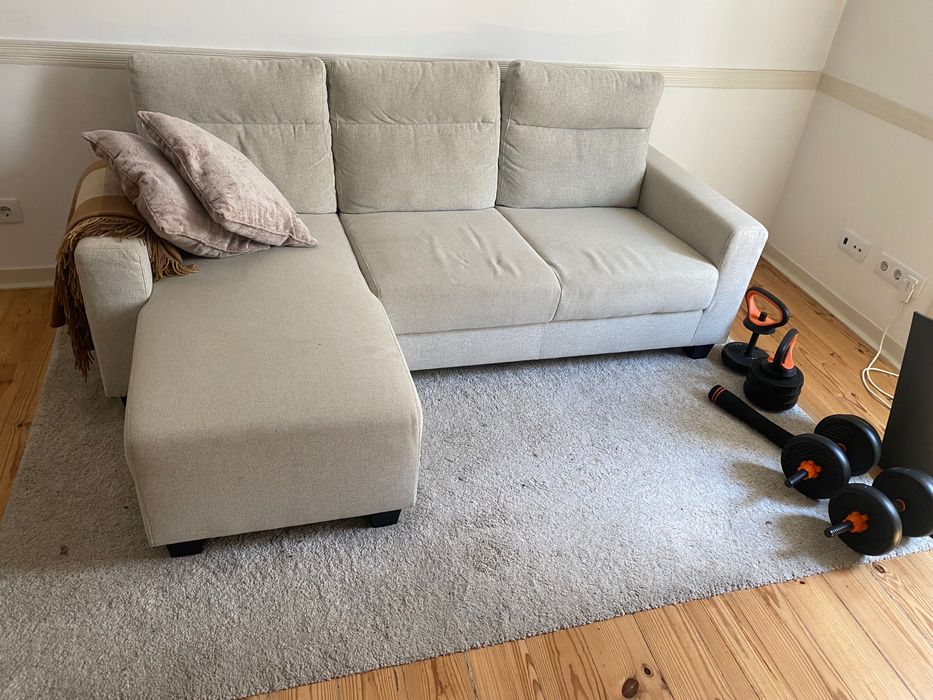 VIMLE Módulo chaise longue, Hillared bege
