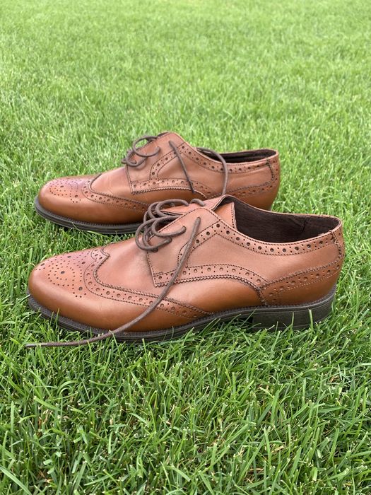 Коричневі дербі, бренд, натуральна теляча шкіра