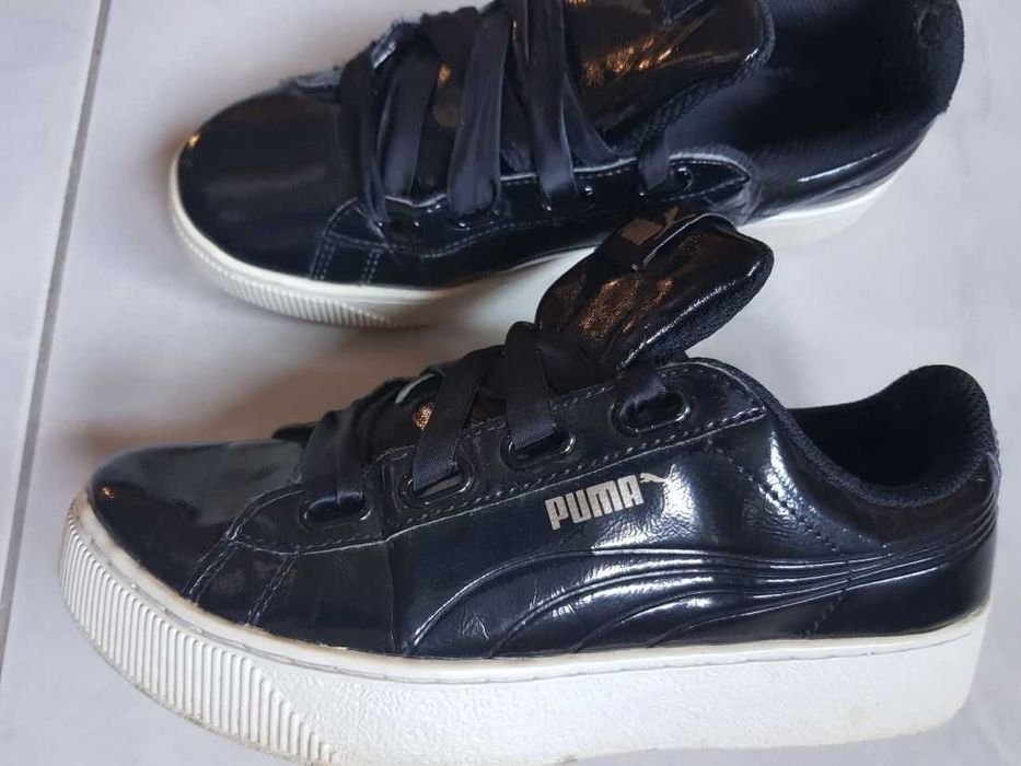 puma sportowe lakierowane sneakersy trampki adidasy