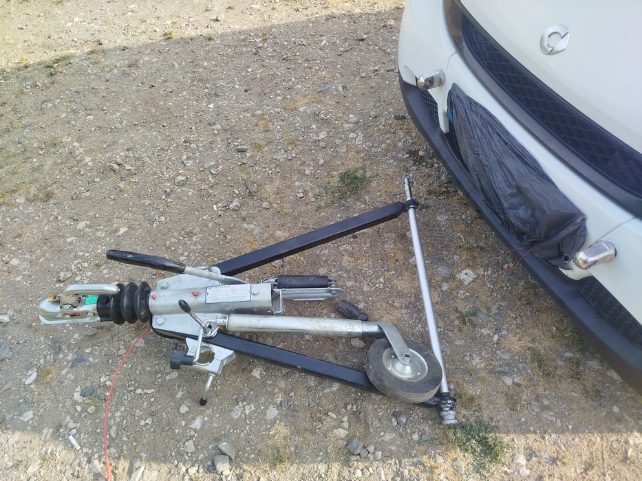 Smart com lança para reboque autocaravana