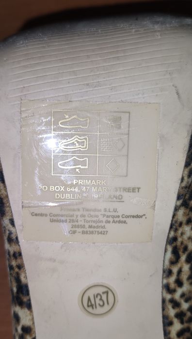 Botki na szpilce i platformie w panterkę ATMOSPHERE, BDB, r. 37/24 cm